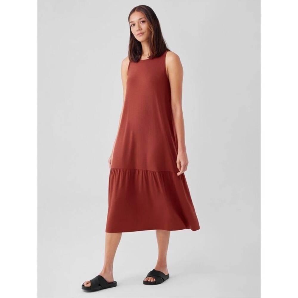 Eileen Fisher Fine Jersey Tiered Dress